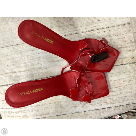Shoes Heels Stiletto By Fashion Nova In Red, Size: 11