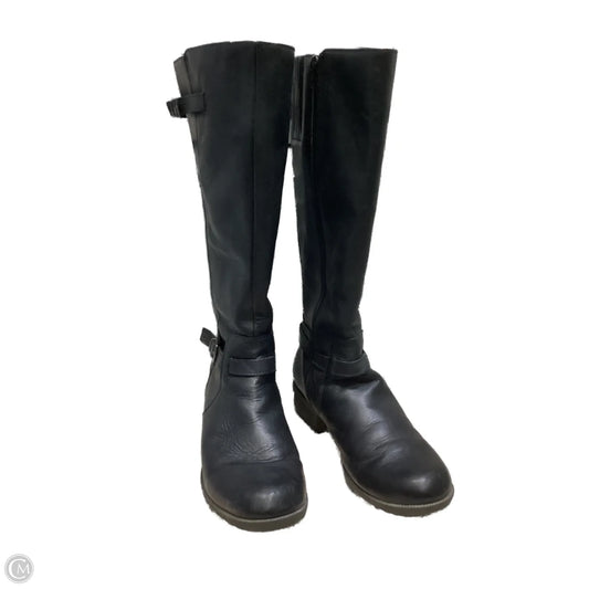 Boots Knee Flats By Clarks In Black, Size: 8.5