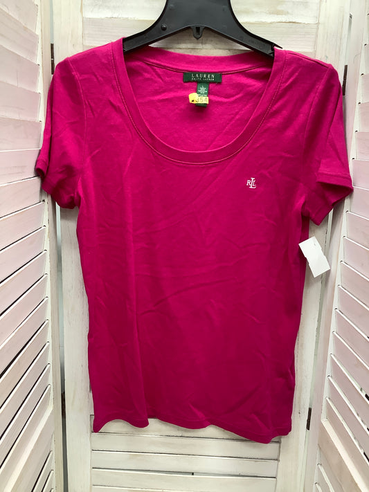 Top Short Sleeve By Ralph Lauren In Pink, Size: L