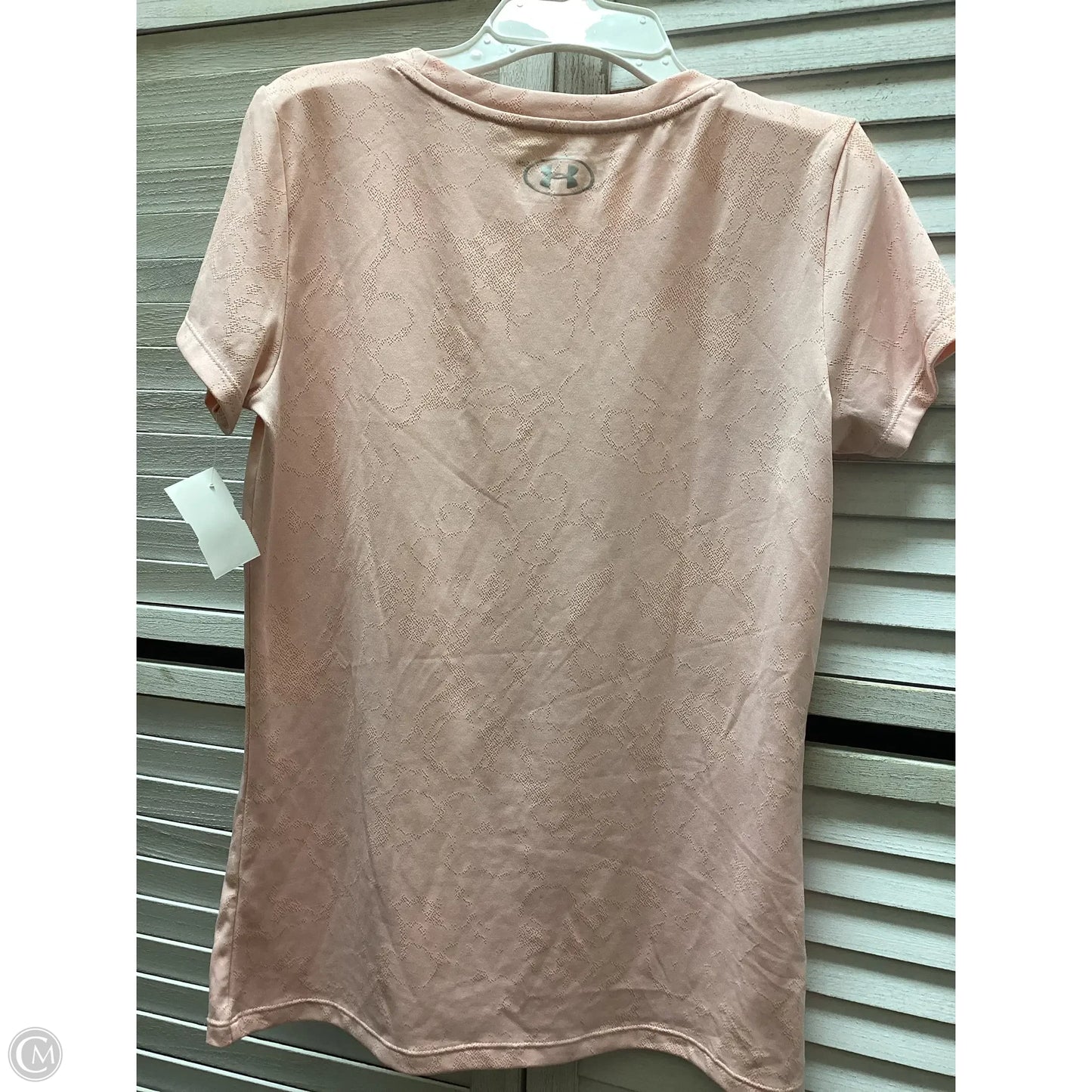 Athletic Top Short Sleeve By Under Armour In Peach, Size: Xs