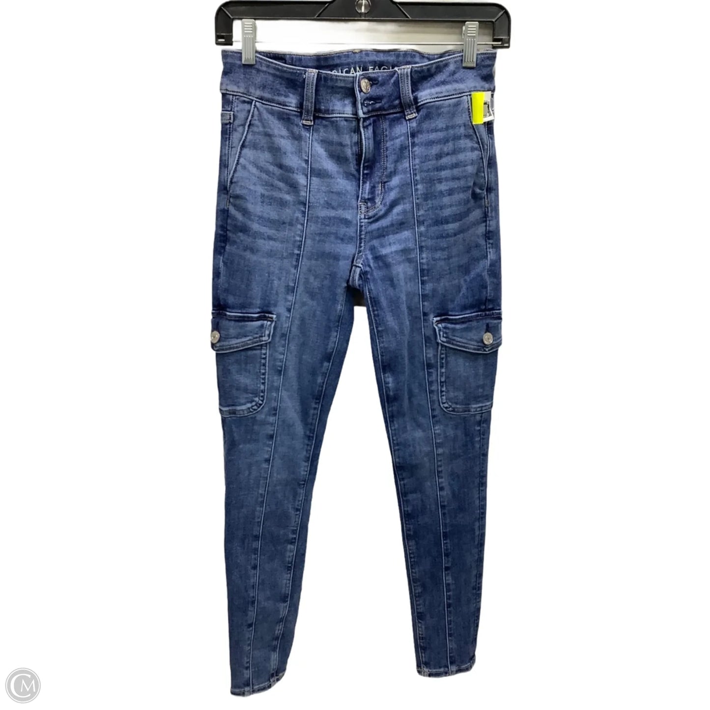 Jeans Boyfriend By American Eagle In Blue Denim, Size: 2