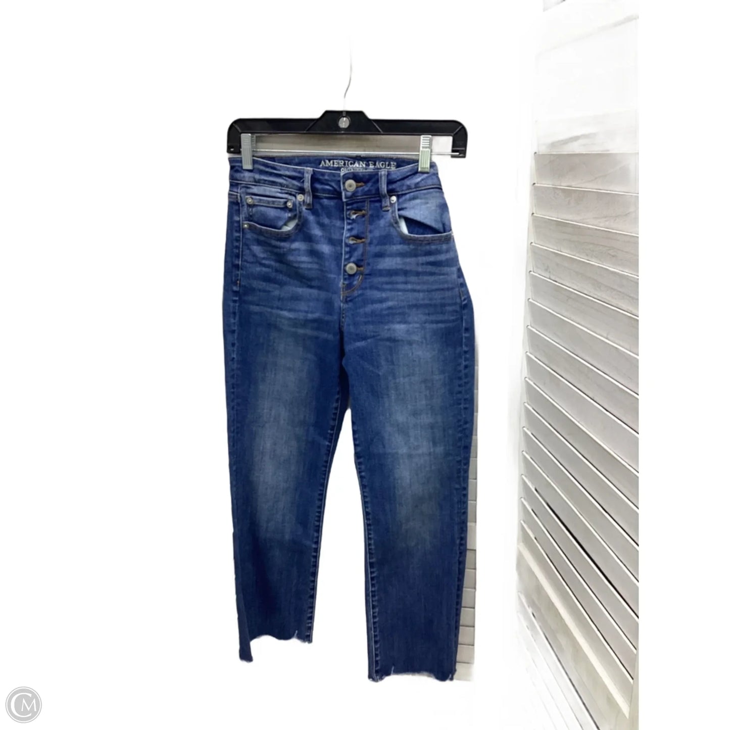 Jeans Boyfriend By American Eagle In Blue Denim, Size: 8