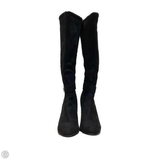 Boots Knee Heels By Clothes Mentor In Black, Size: 10