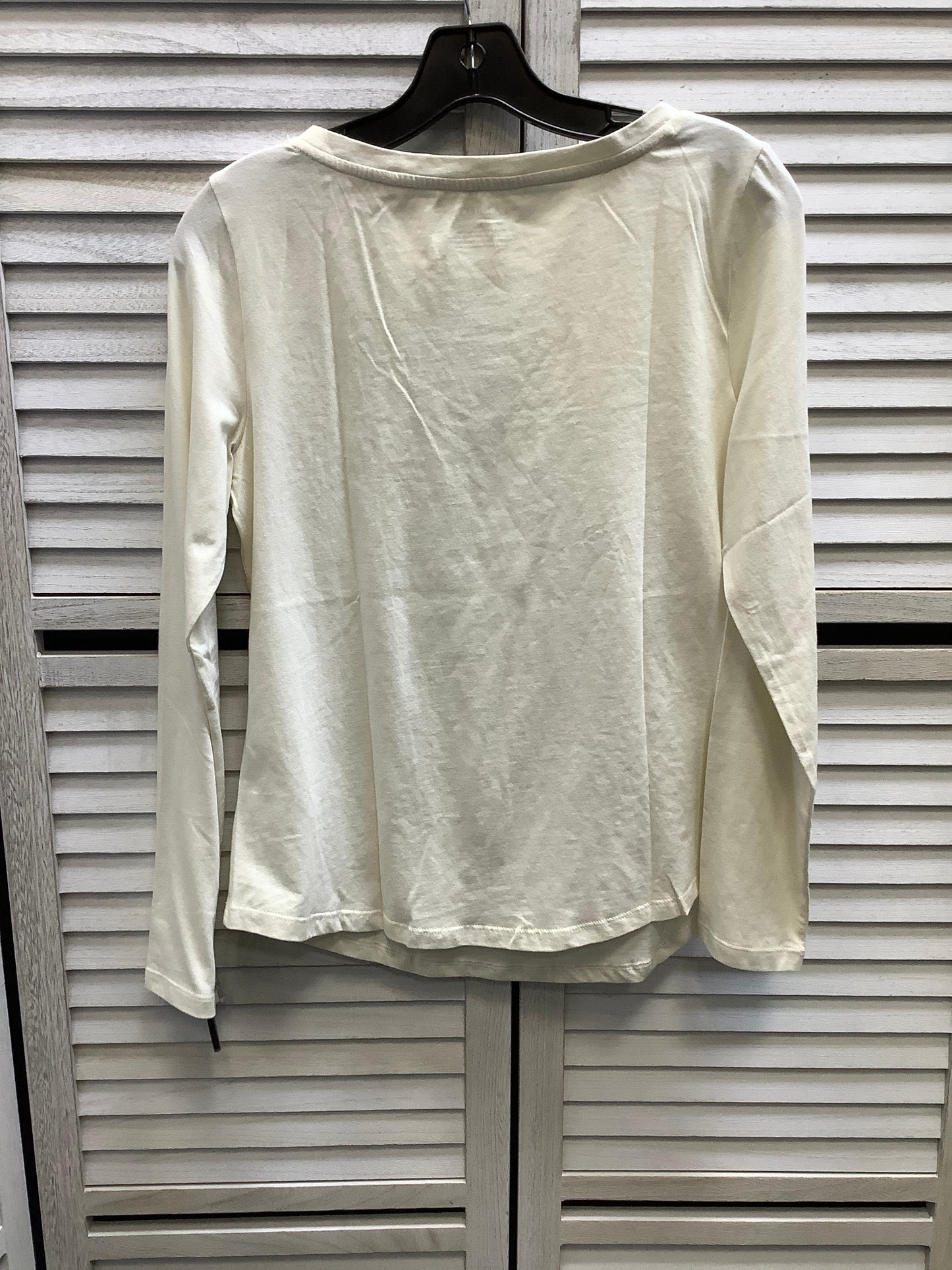 Top Long Sleeve By Talbots In Ivory, Size: S