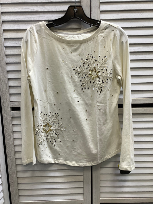 Top Long Sleeve By Talbots In Ivory, Size: S