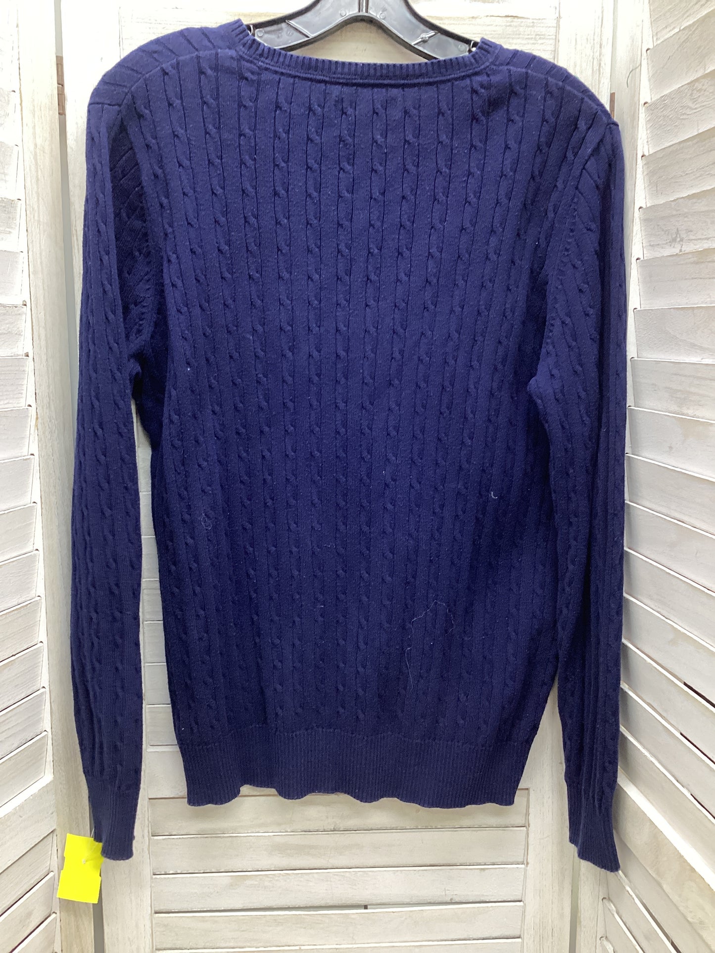 Top Long Sleeve By Kim Rogers In Navy, Size: M