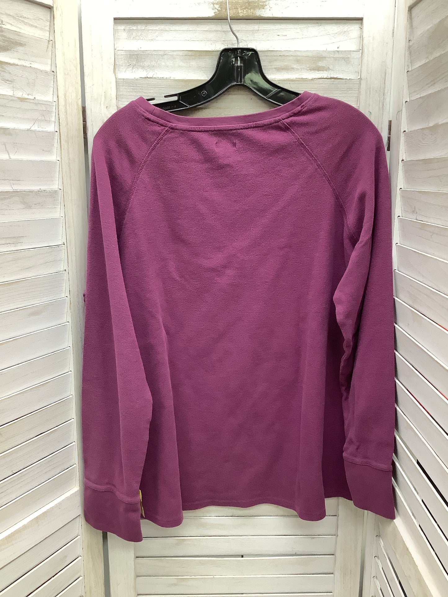 Top Long Sleeve By L.l. Bean In Purple, Size: Xl