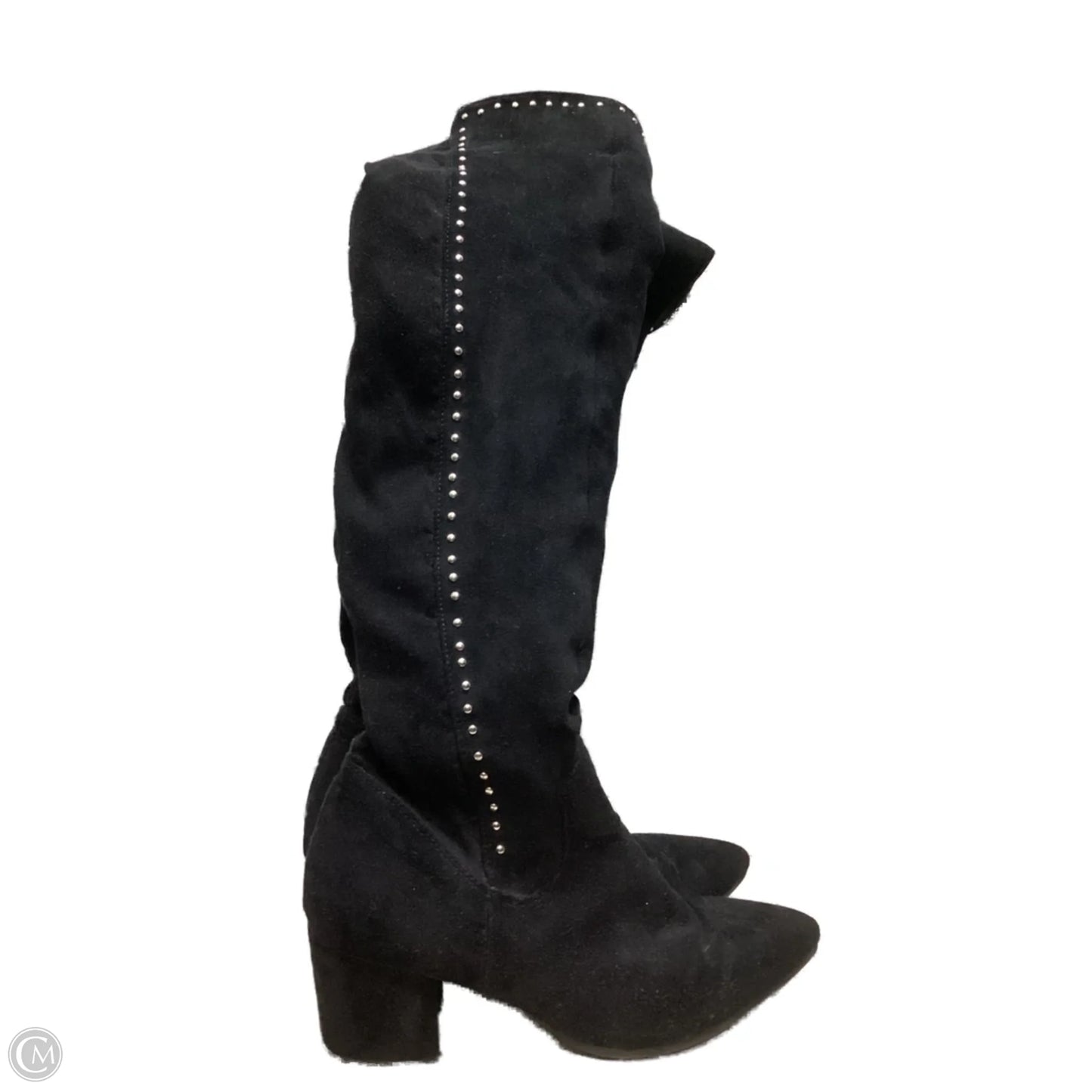 Boots Knee Heels By Clothes Mentor In Black, Size: 6.5