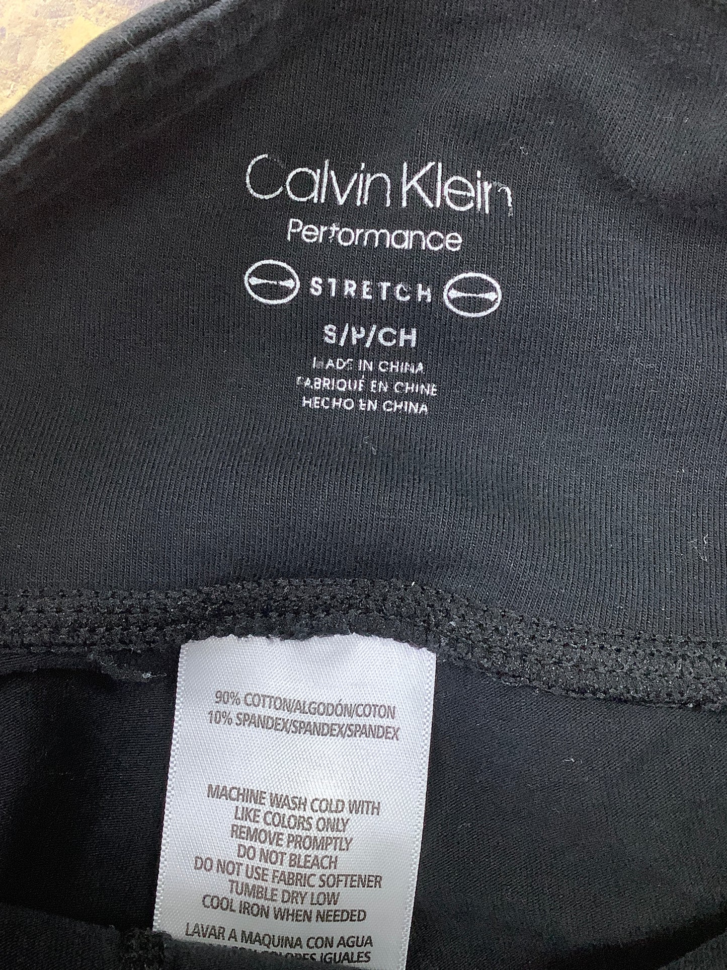 Athletic Leggings By Calvin Klein In Black, Size: S