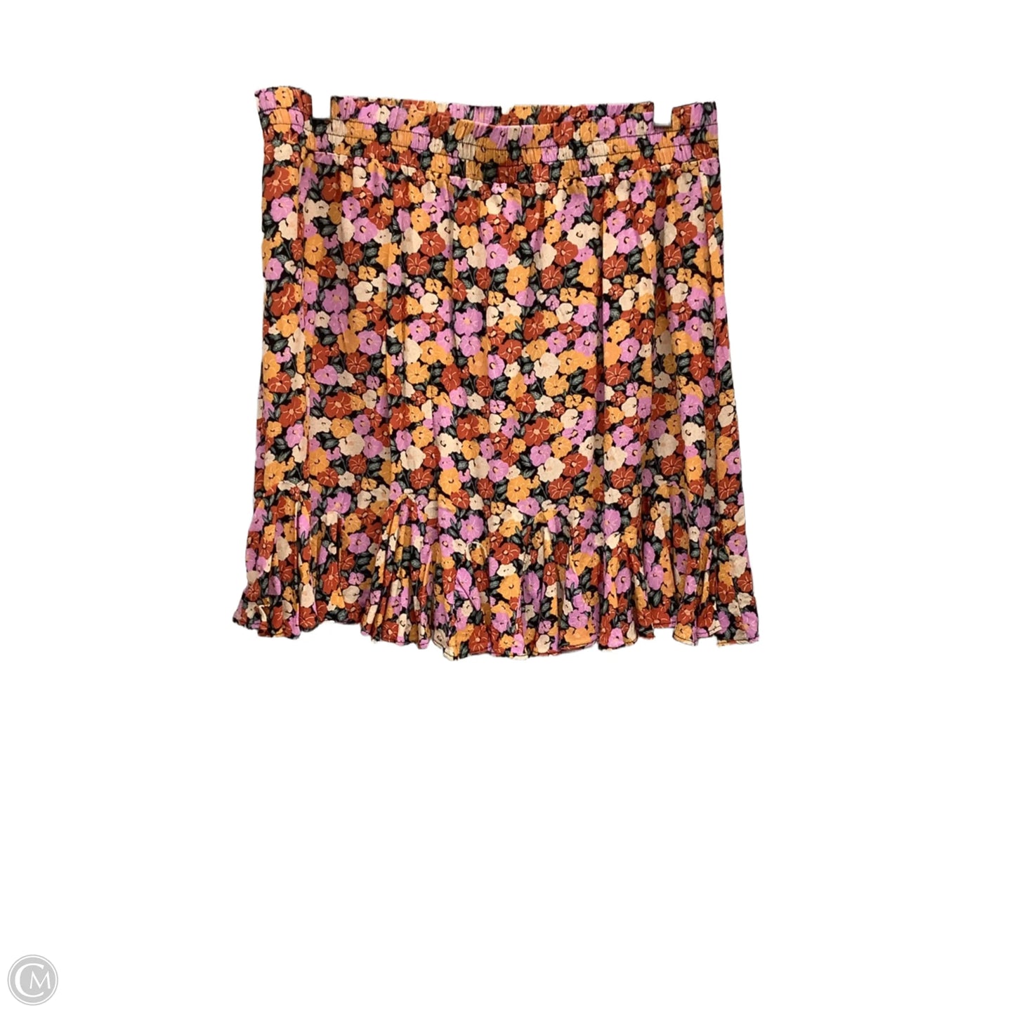 Skirt Midi By Loft In Floral Print, Size: L