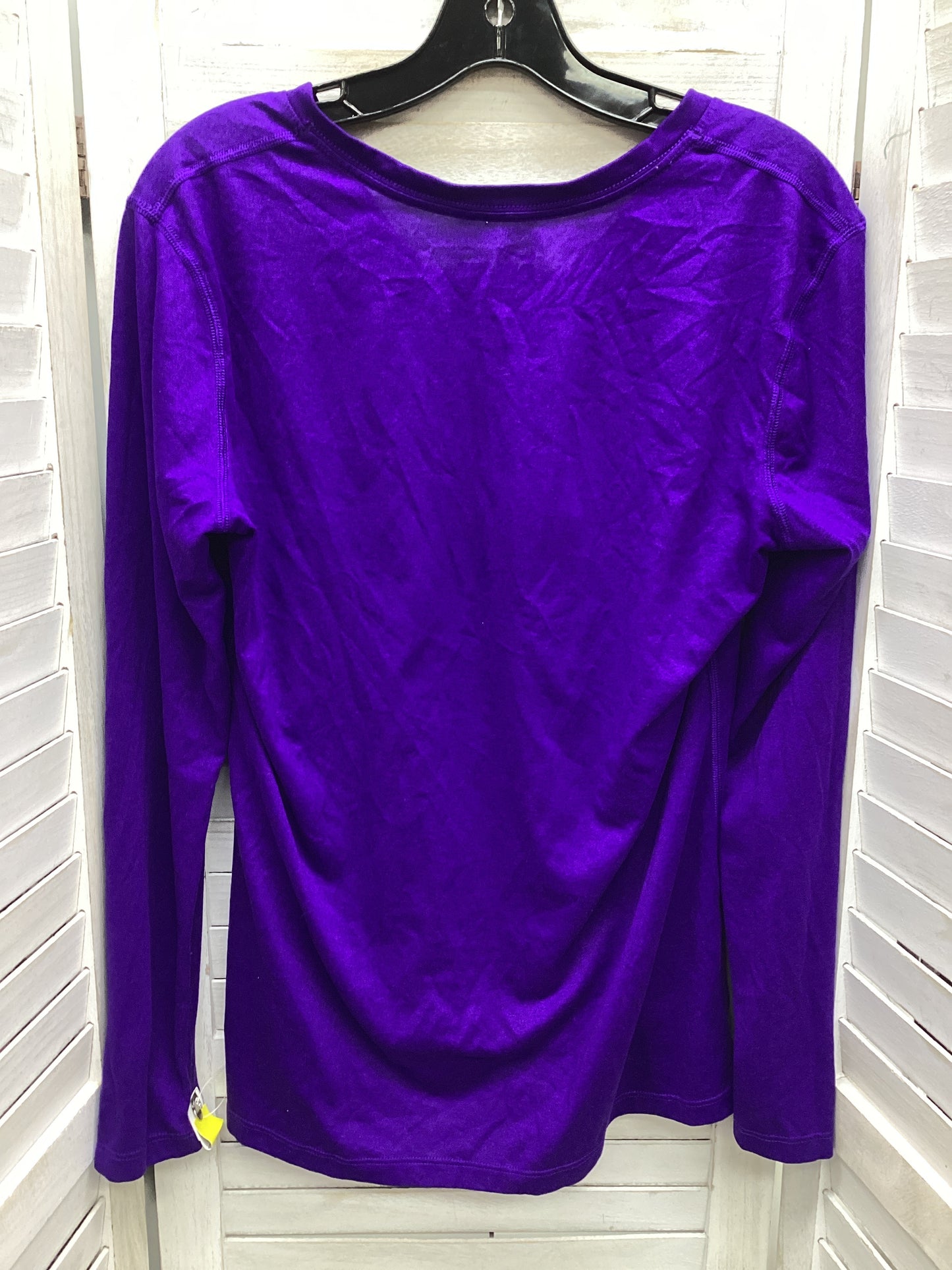 Athletic Top Long Sleeve Crewneck By Nike In Purple, Size: L