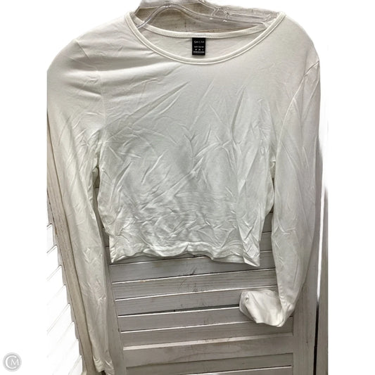 Top Long Sleeve By Shein In White, Size: M
