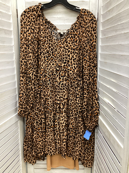 Dress Casual Midi By Wonderly In Animal Print, Size: 1x