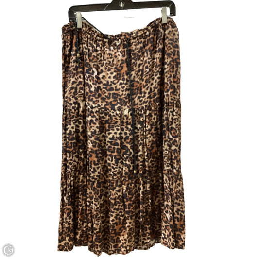 Skirt Midi By Style And Company In Animal Print, Size: Xl