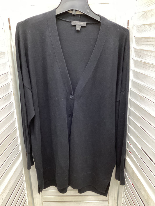 Cardigan By Ann Taylor In Black, Size: L