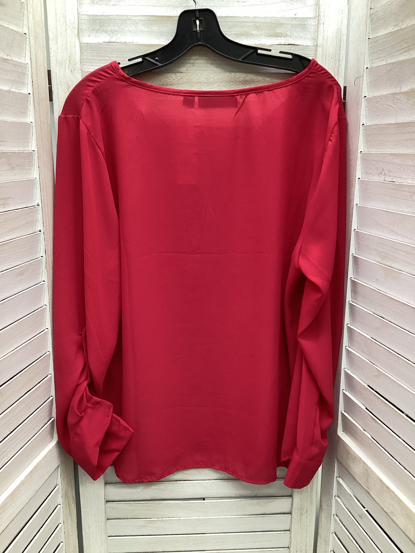 Top Long Sleeve By New York And Co In Pink, Size: Xl