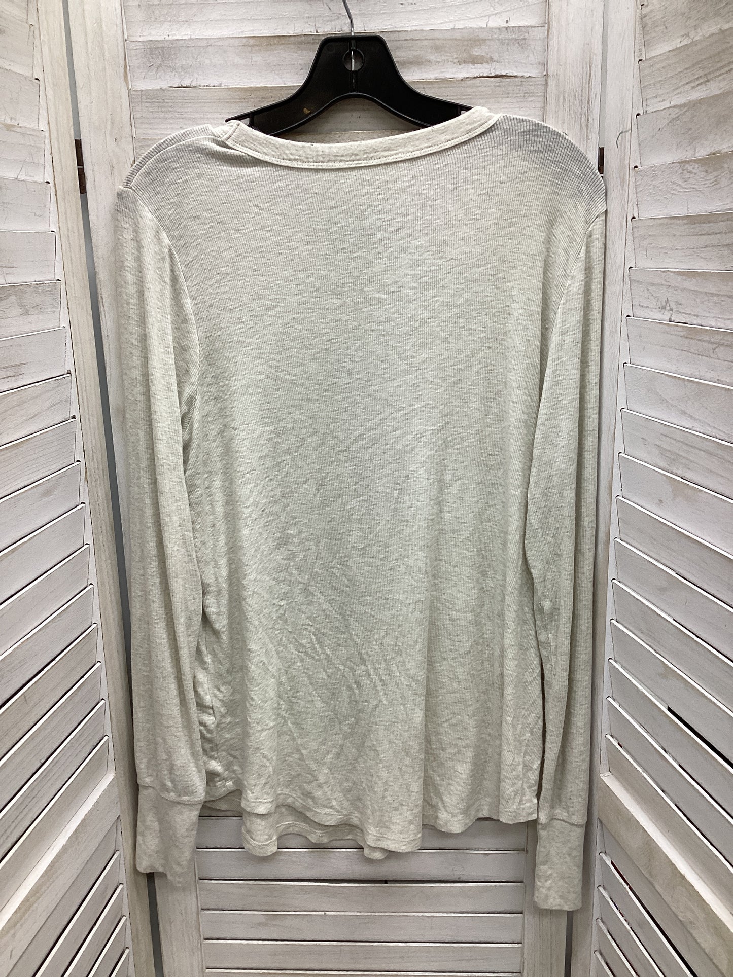 Top Long Sleeve By Aerie In Ivory, Size: Xl