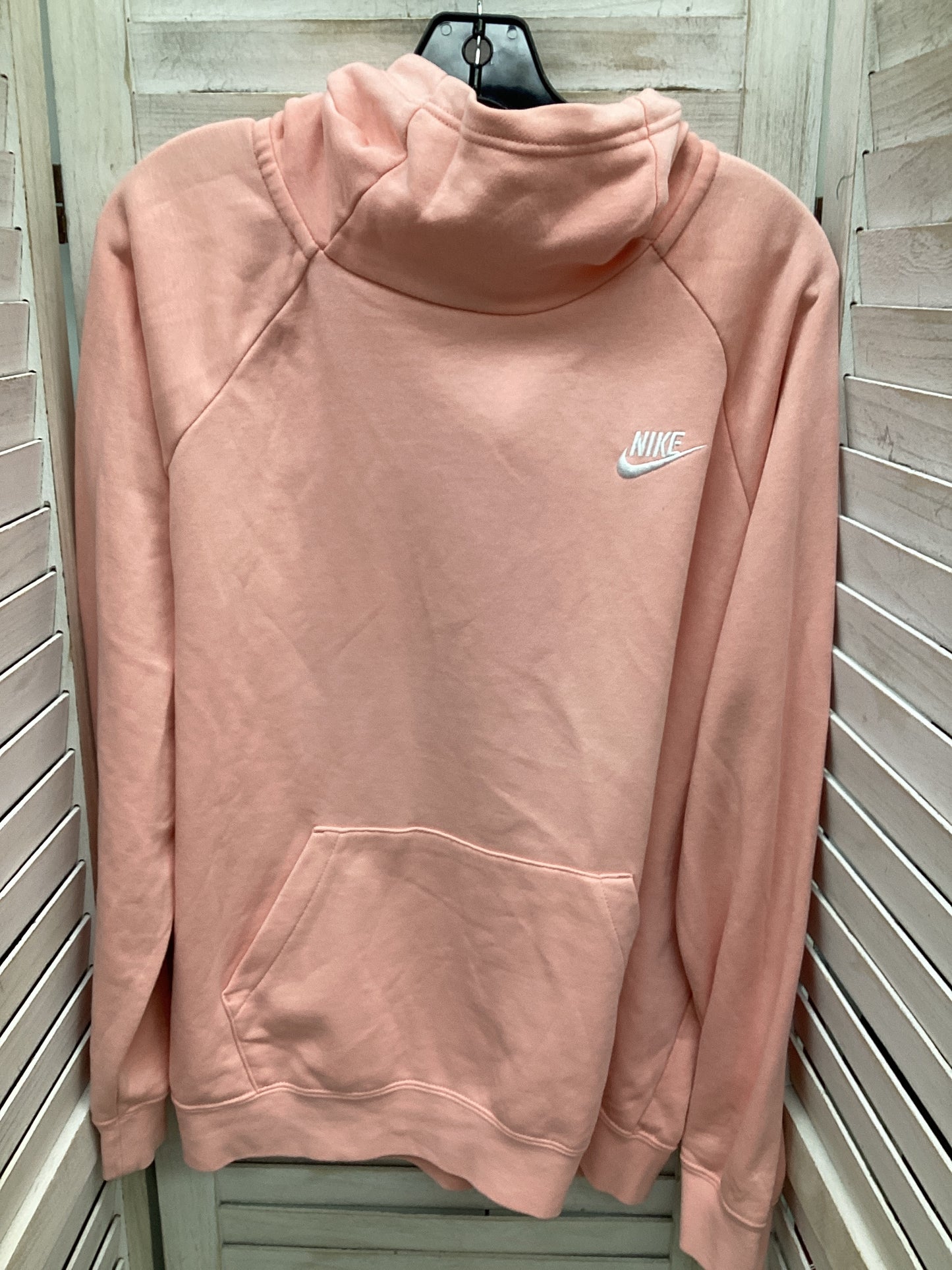 Athletic Sweatshirt Hoodie By Nike In Pink, Size: Xl