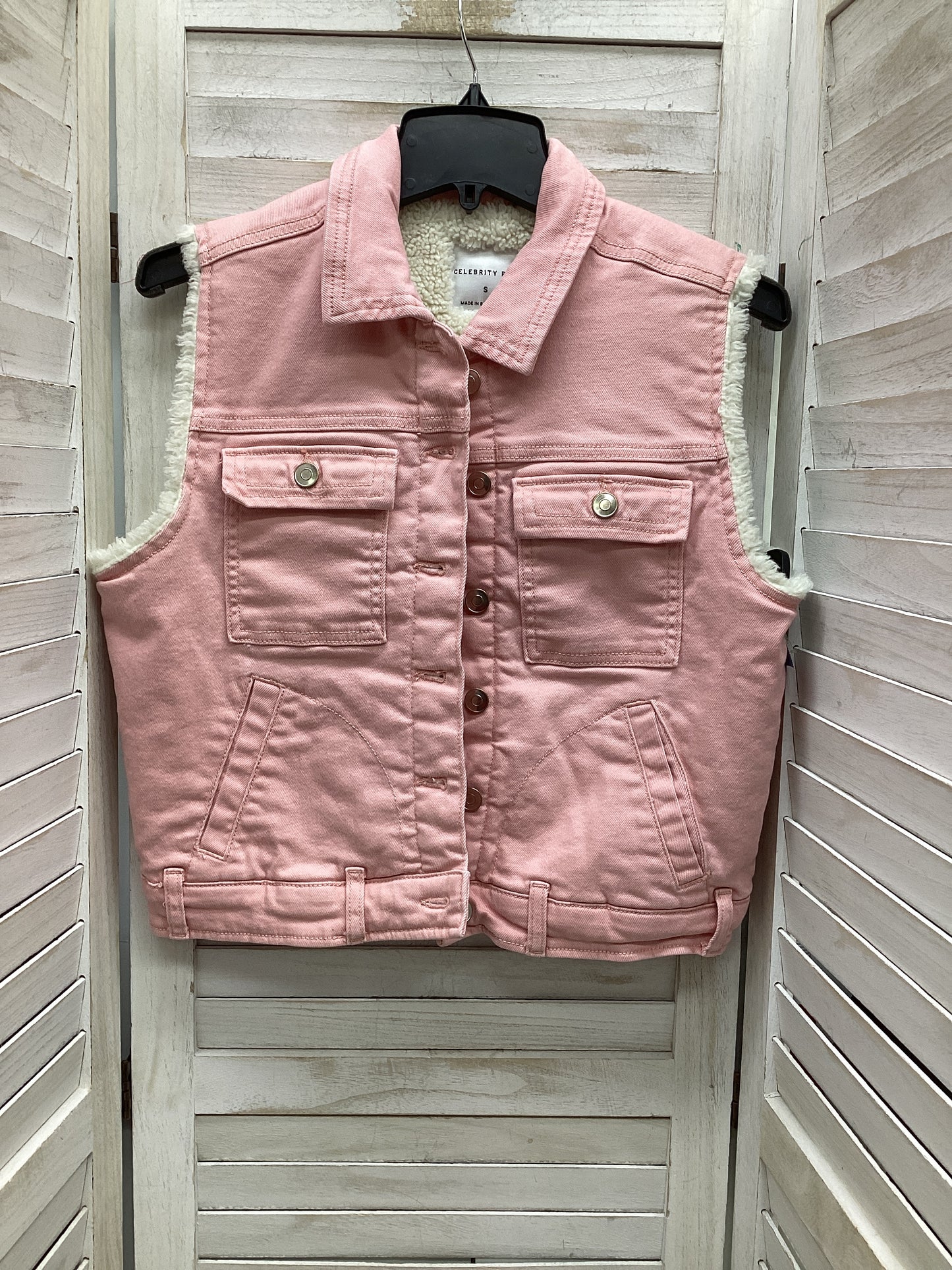 Vest Faux Fur & Sherpa By Celebrity Pink In Pink, Size: S