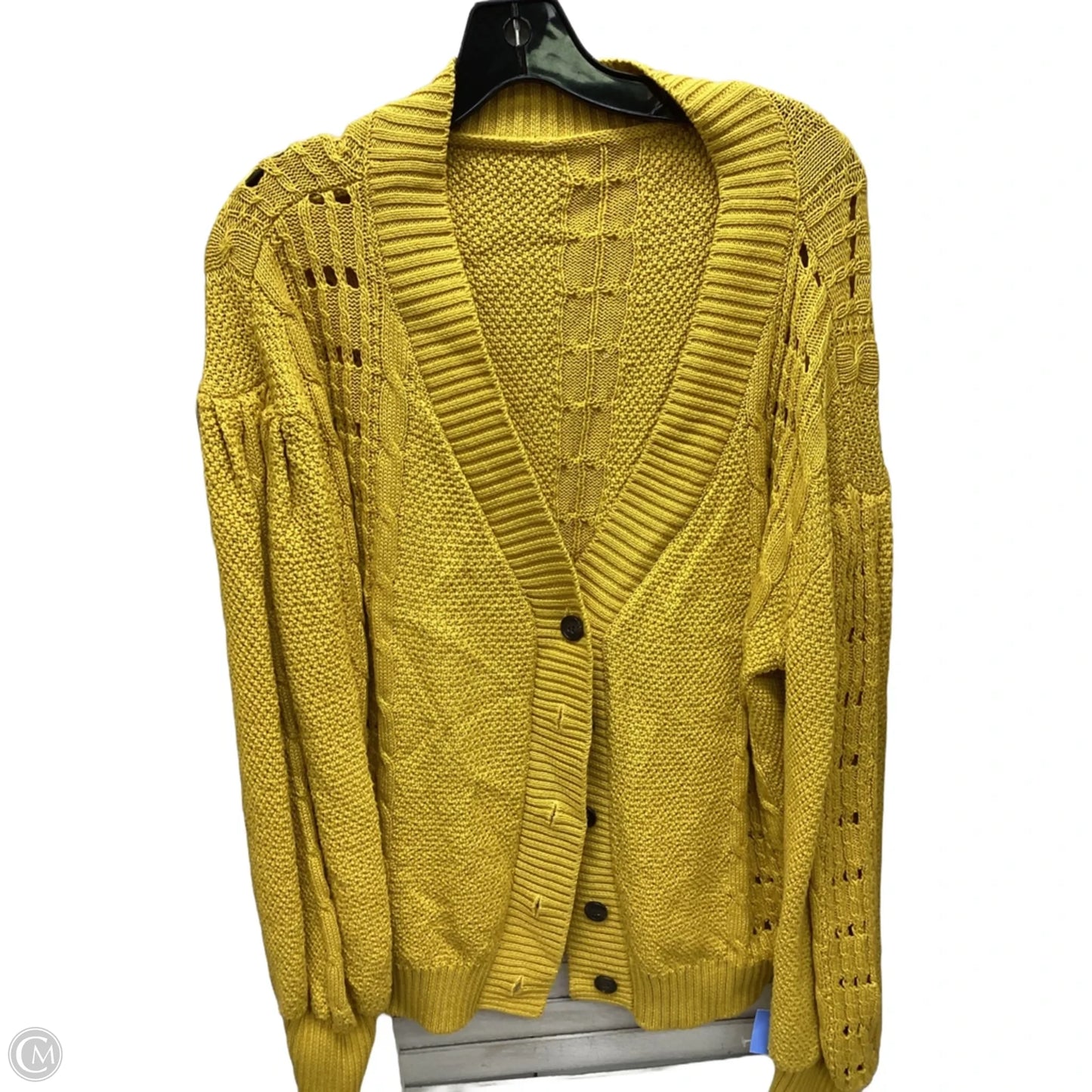 Cardigan By Clothes Mentor In Yellow, Size: Xl