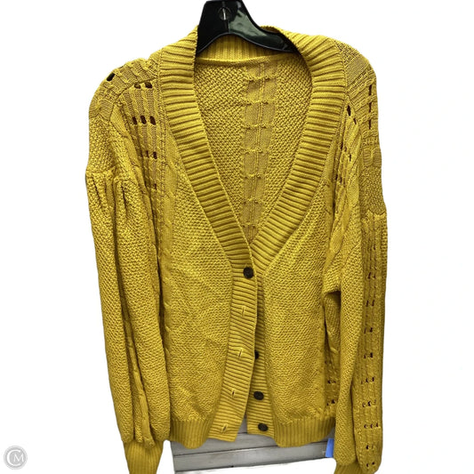 Cardigan By Clothes Mentor In Yellow, Size: Xl