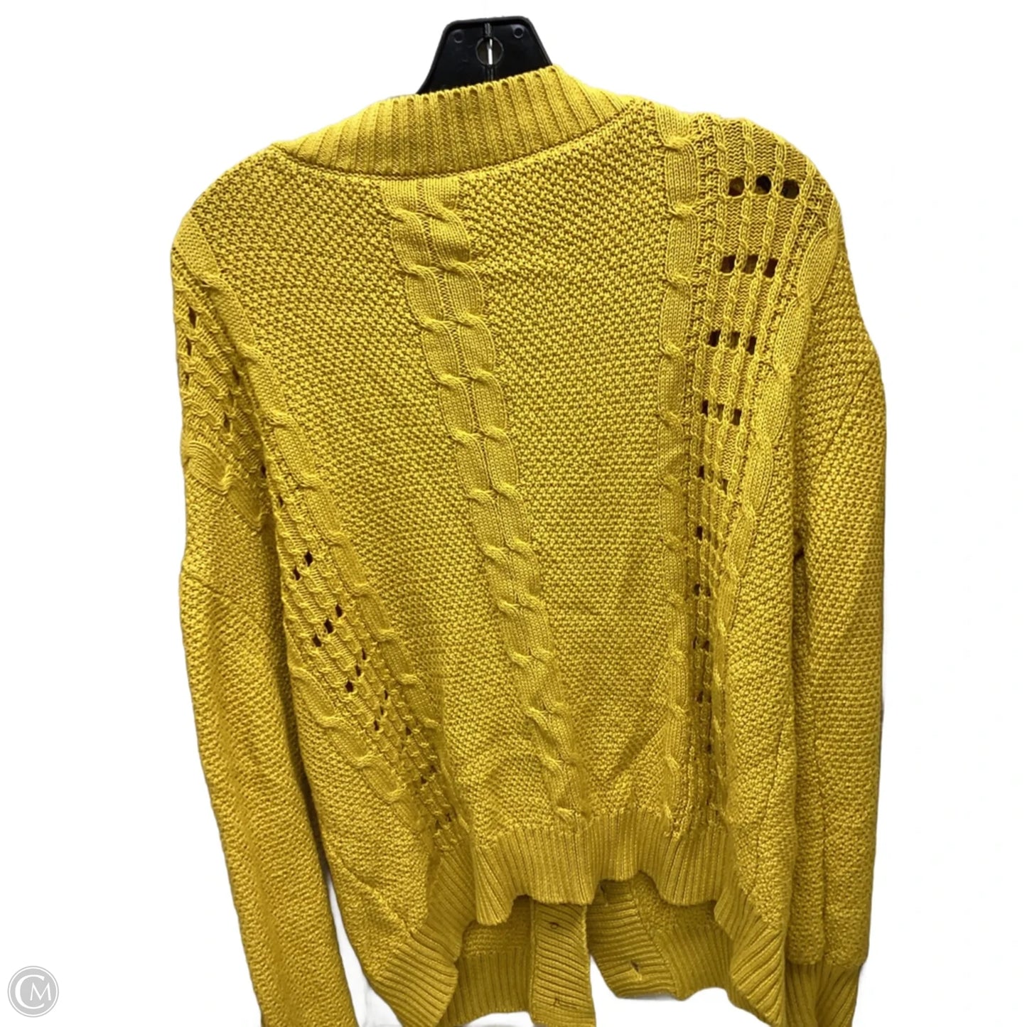 Cardigan By Clothes Mentor In Yellow, Size: Xl