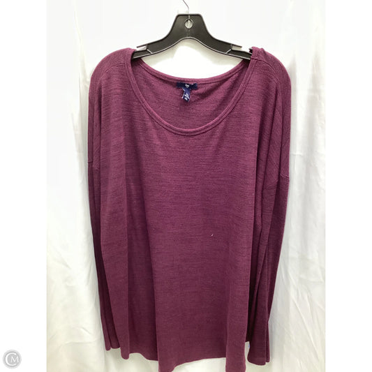 Top Long Sleeve By Gap In Purple, Size: Xxl
