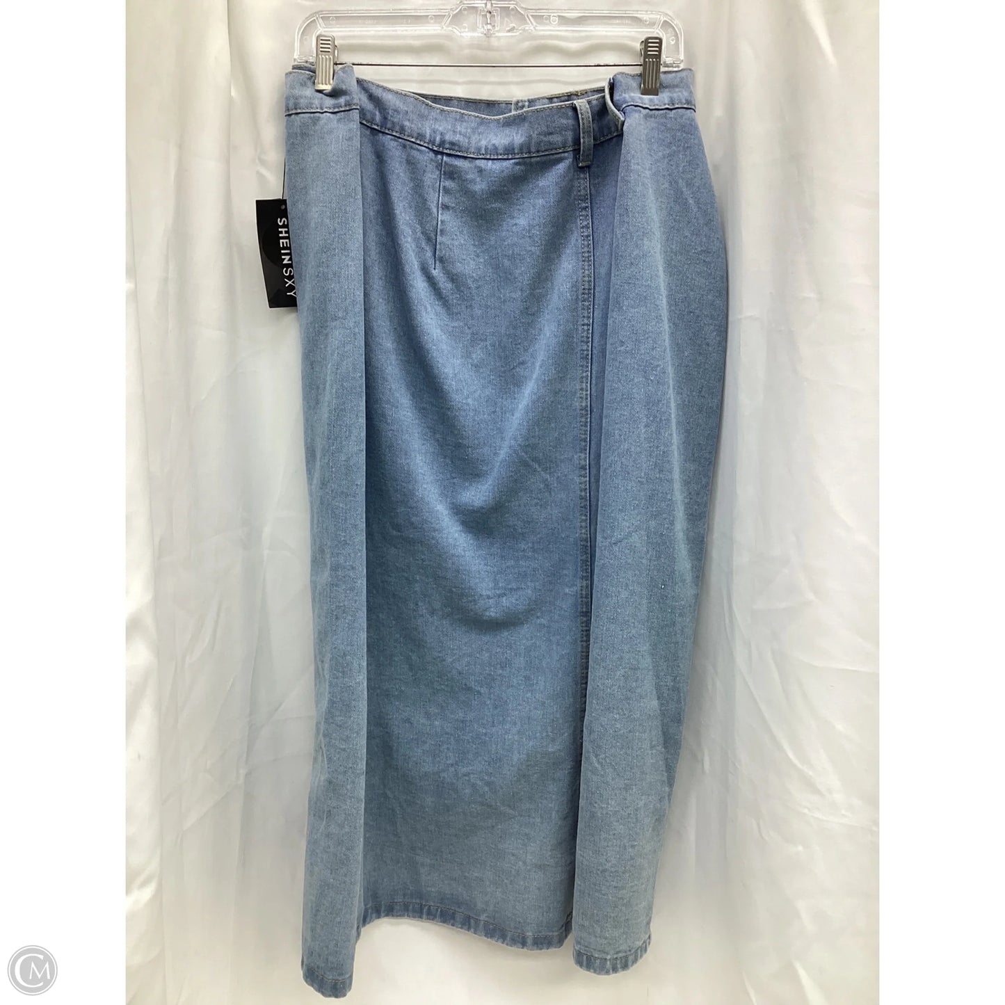 Skirt Midi By Shein In Blue Denim, Size: 4x