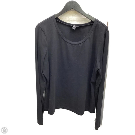 Top Long Sleeve By Forever 21 In Black, Size: 3x