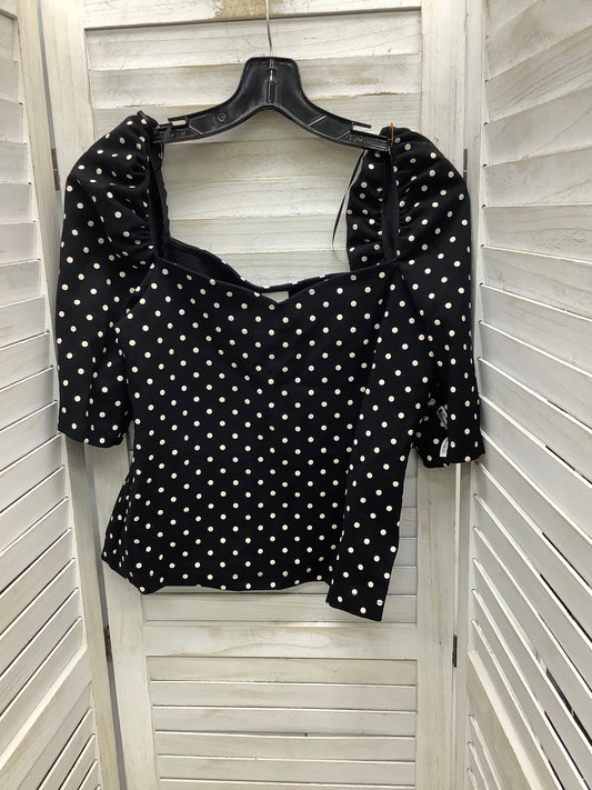 Top 3/4 Sleeve By H&m In Polkadot Pattern, Size: M