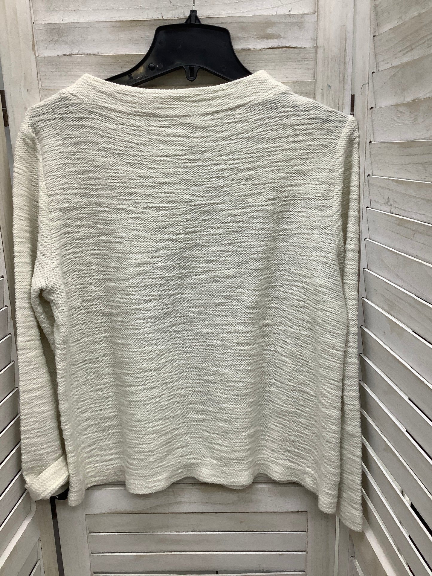 Top Long Sleeve By Loft In Ivory, Size: M