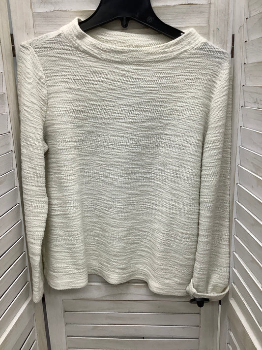 Top Long Sleeve By Loft In Ivory, Size: M