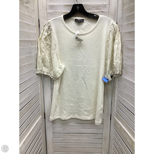 Top Short Sleeve By J. Crew In White, Size: Xl