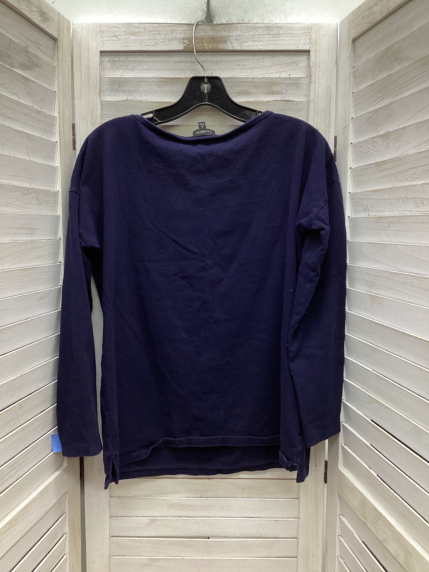 Top Long Sleeve By Talbots In Blue, Size: M