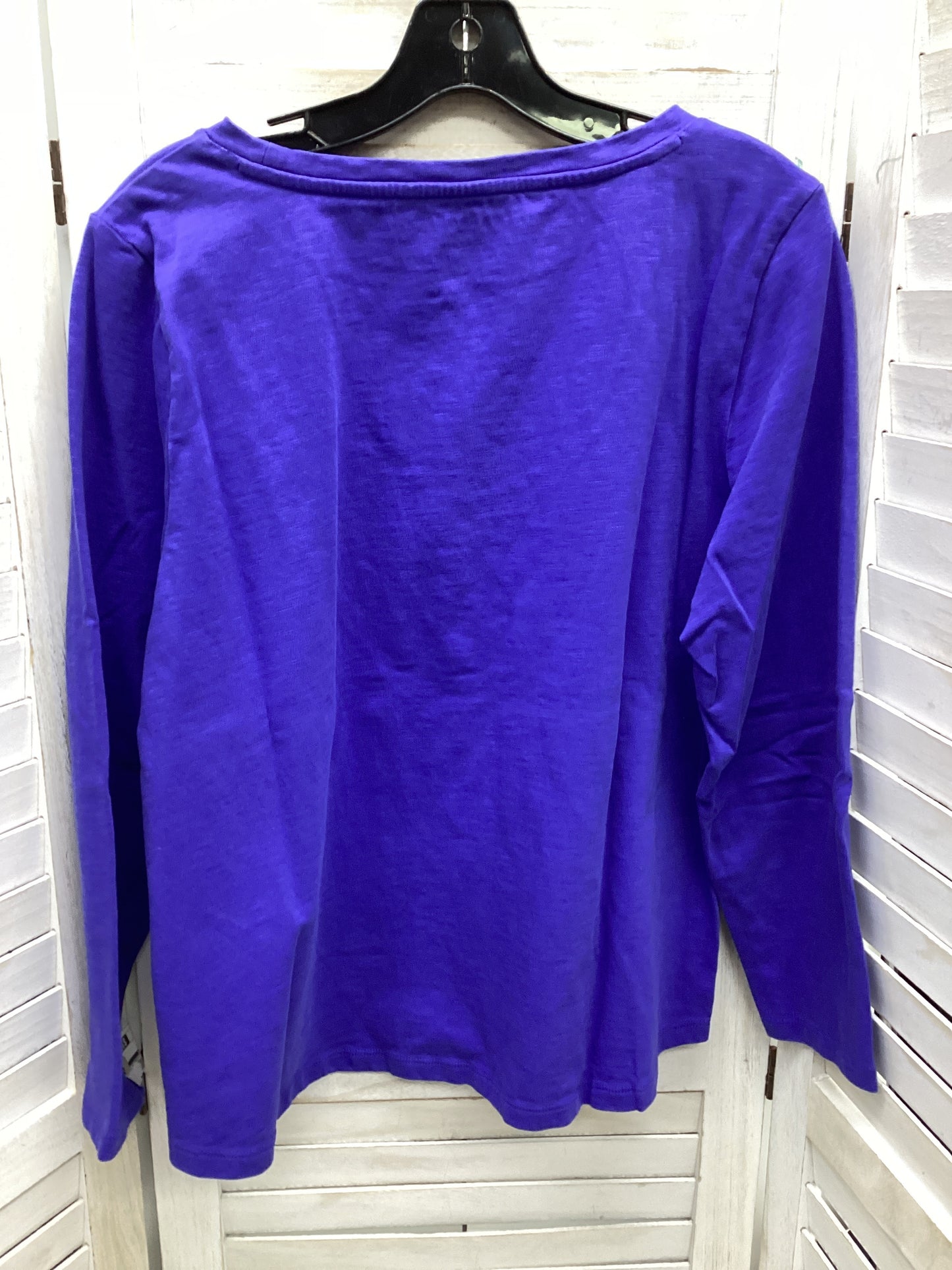 Top Long Sleeve By Talbots In Blue, Size: Xl