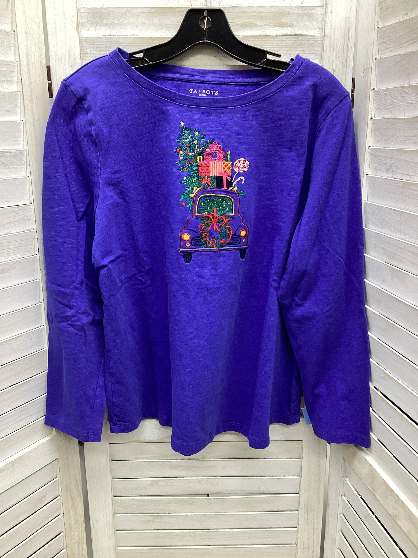 Top Long Sleeve By Talbots In Blue, Size: Xl