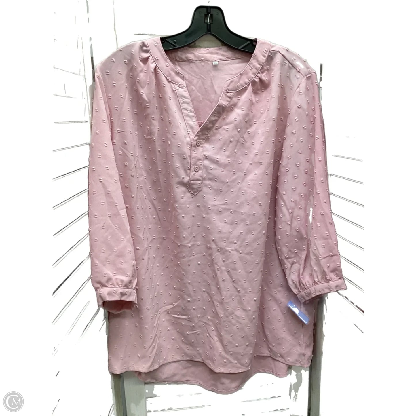 Top Long Sleeve By Clothes Mentor In Pink, Size: Xl