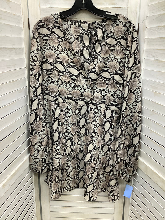 Dress Casual Midi By Clothes Mentor In Snakeskin Print, Size: L