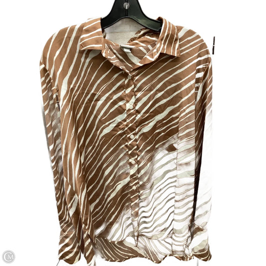 Top Long Sleeve By A New Day In Tan, Size: M