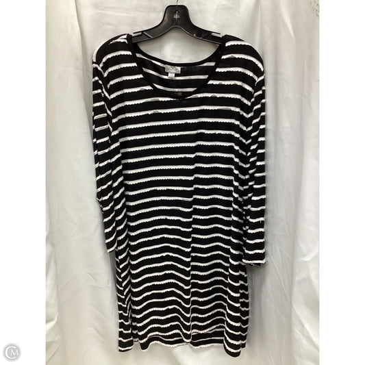 Top 3/4 Sleeve By Avenue In Striped Pattern, Size: 3x