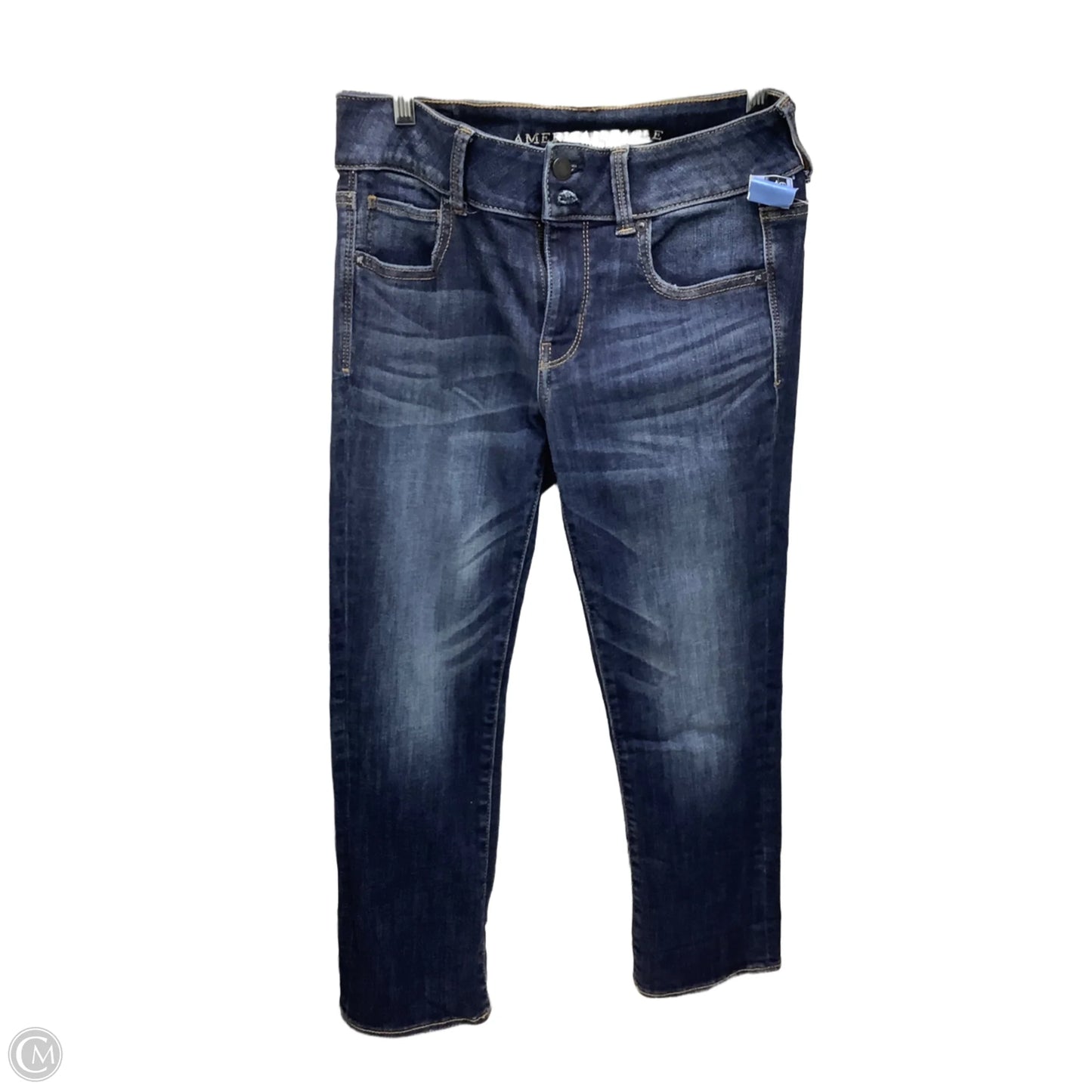 Jeans Boyfriend By American Eagle In Blue Denim, Size: 8