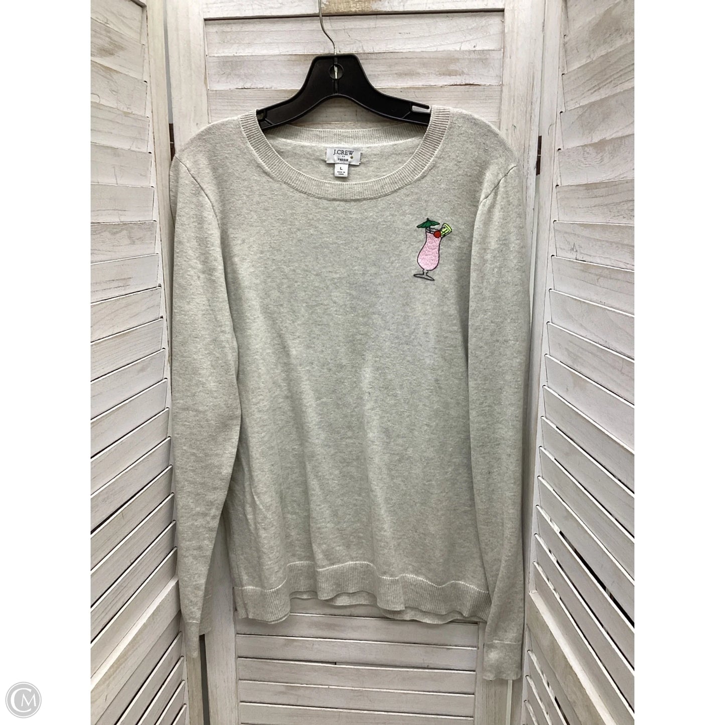 Top Long Sleeve By J. Crew In Grey, Size: L