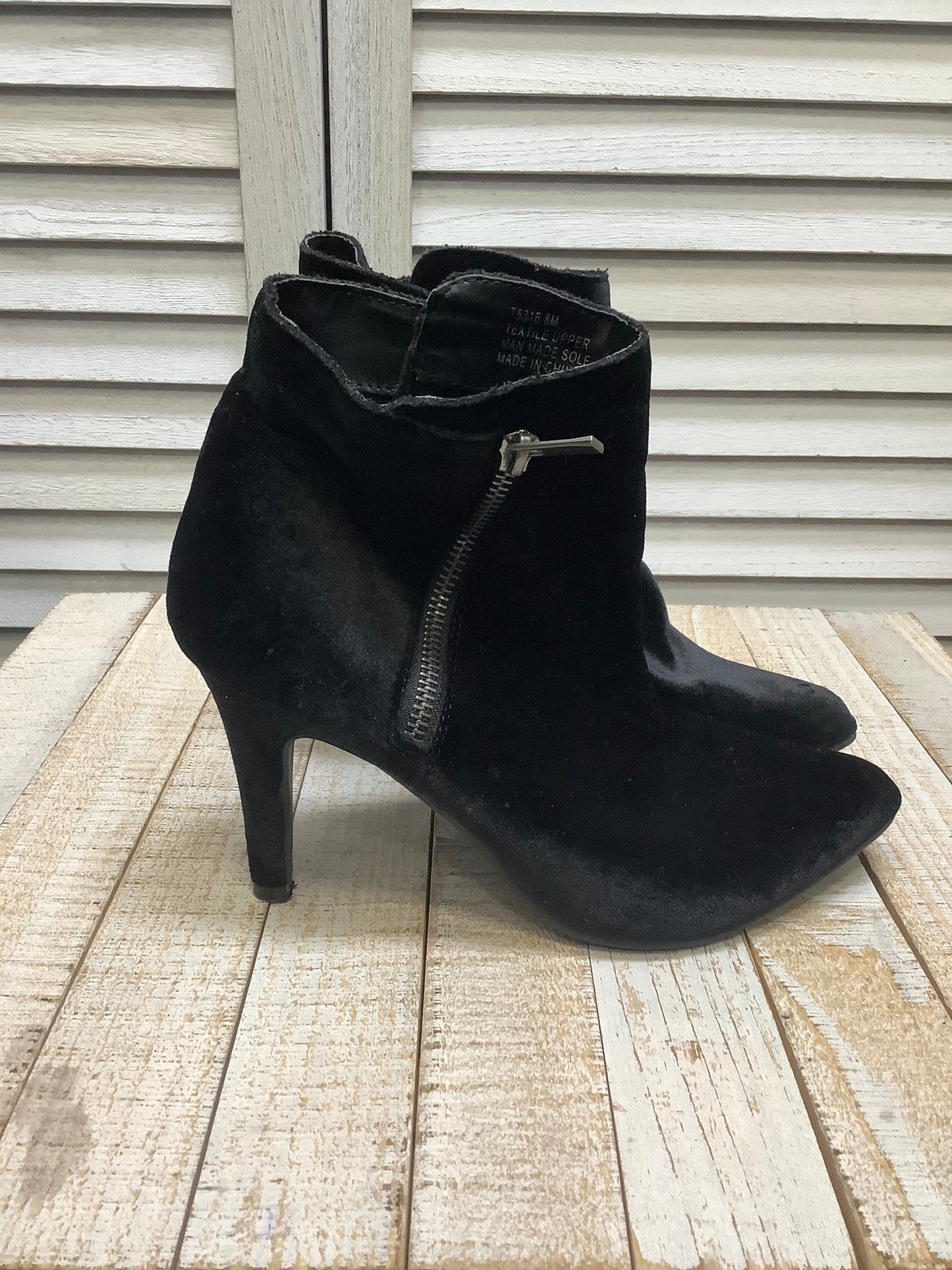 Boots Ankle Heels By Rouge In Black, Size: 8