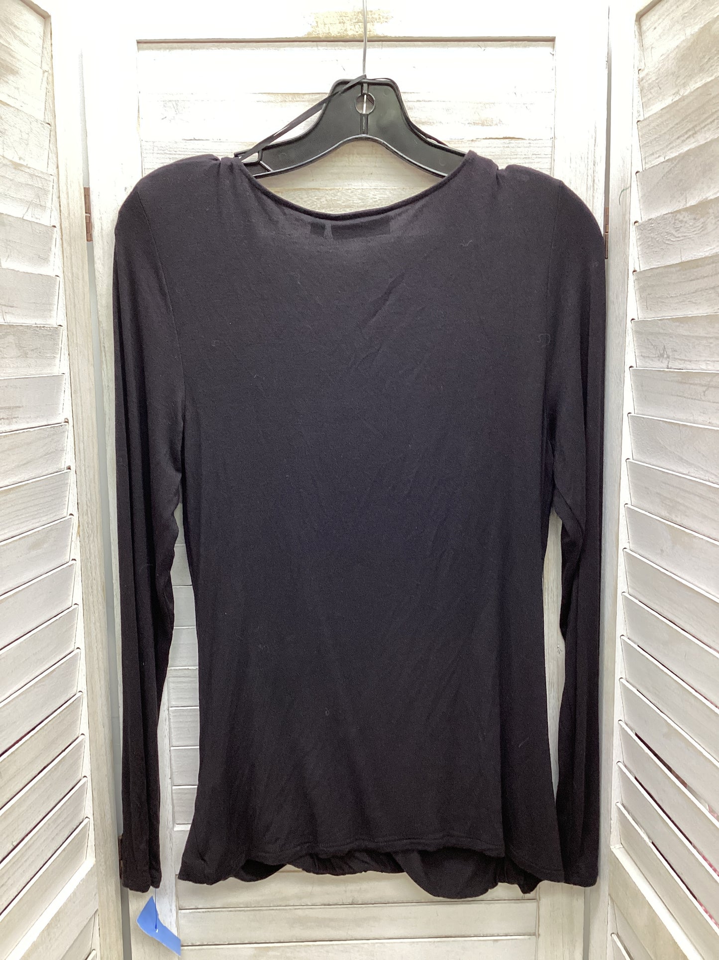 Top Long Sleeve Basic By Apt 9 In Black, Size: S