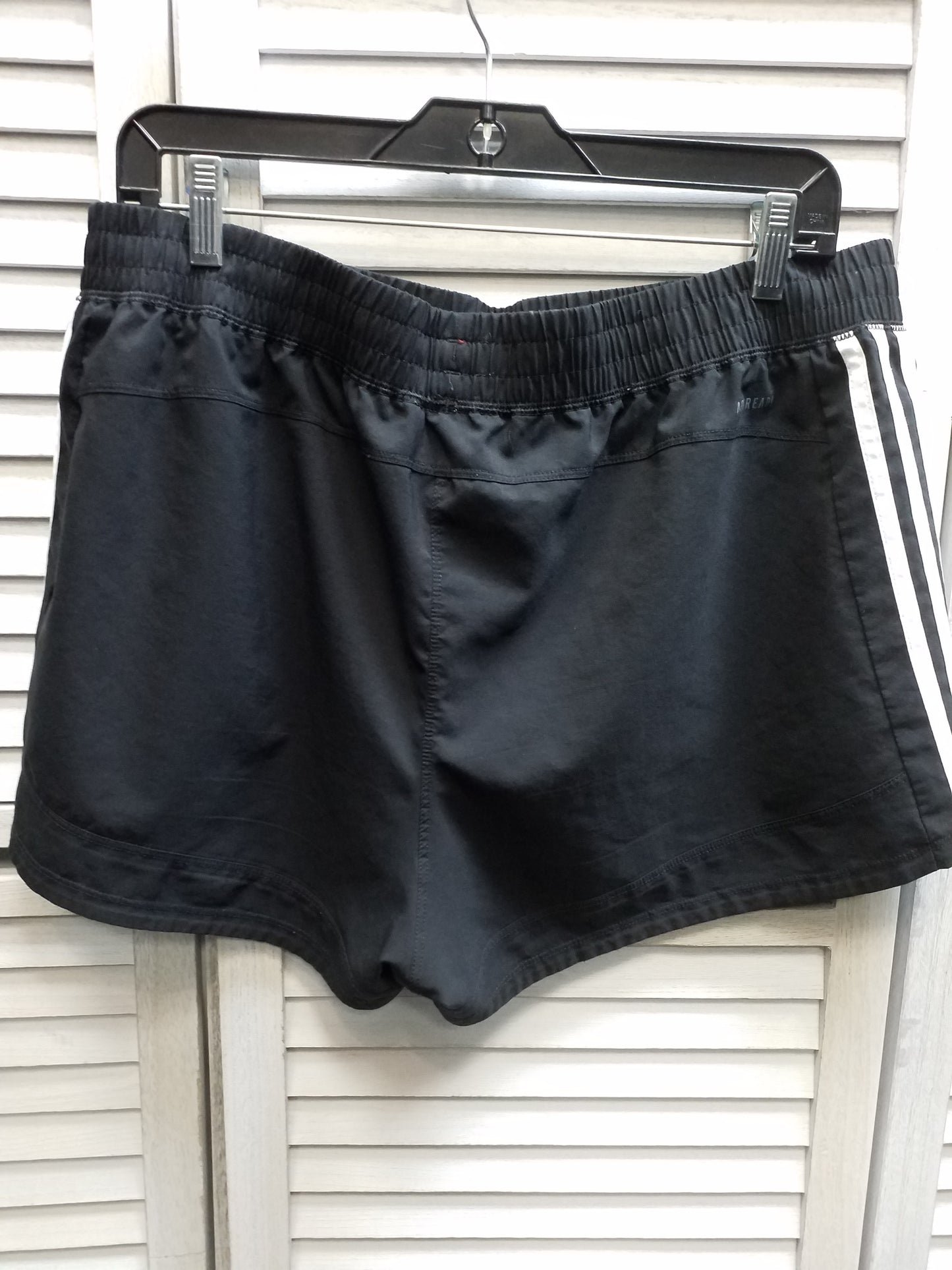 Black White Athletic Shorts Adidas, Size Xl