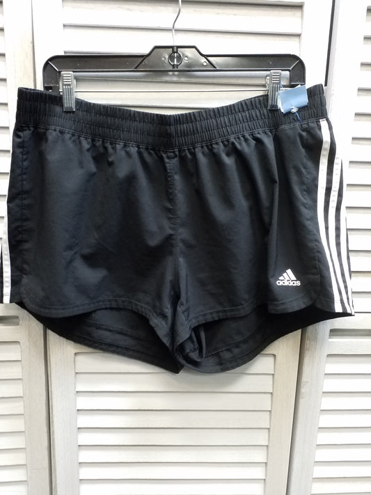 Black White Athletic Shorts Adidas, Size Xl