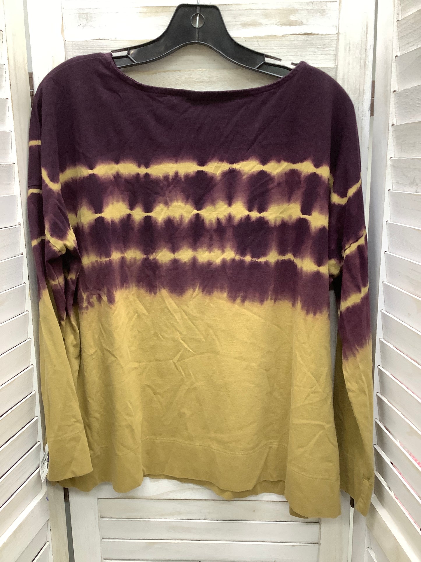 Purple Top Long Sleeve Basic Pure Jill, Size M