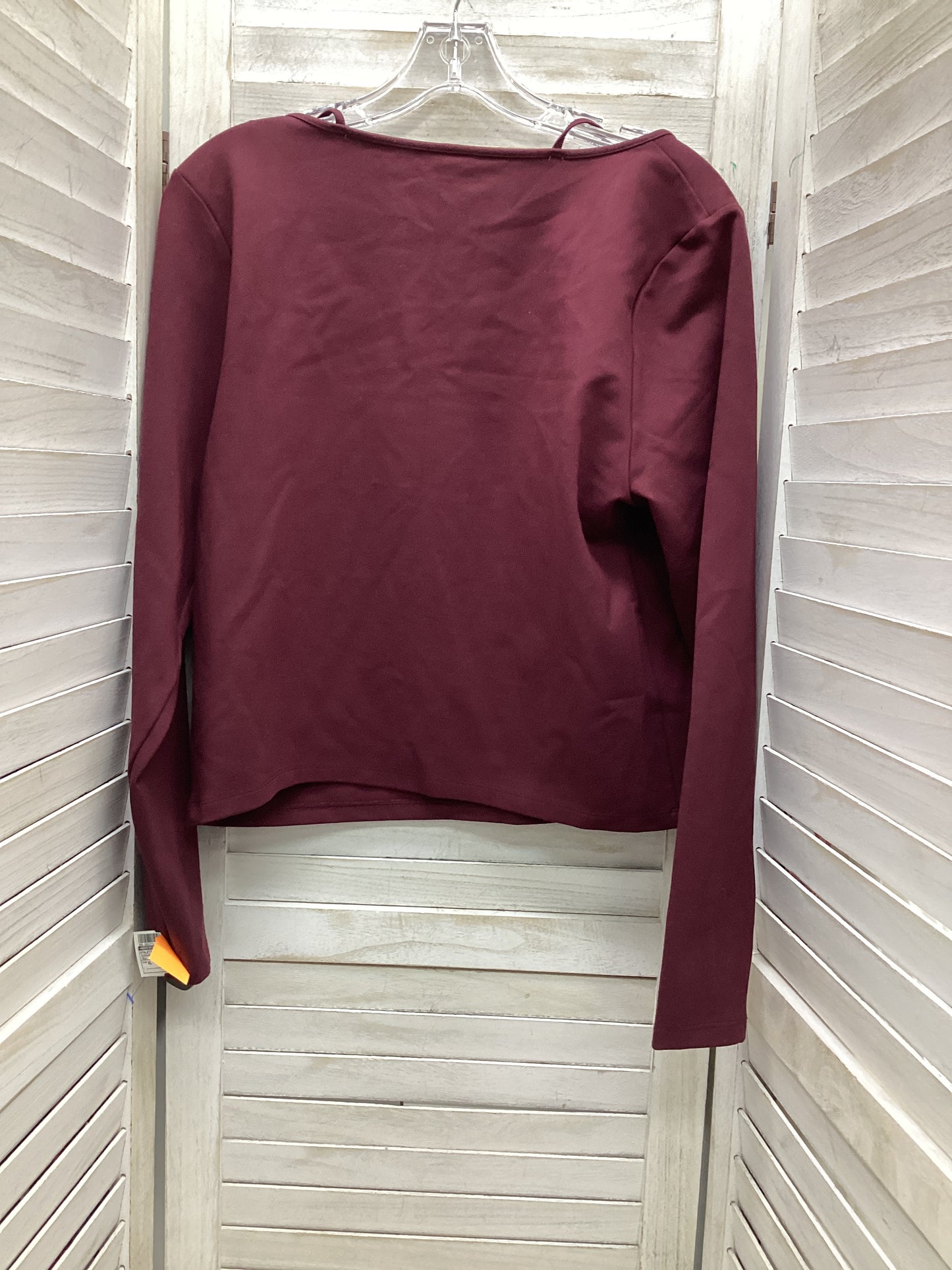 Athletic Top Long Sleeve Crewneck By Abercrombie And Fitch In Burgundy, Size: Xl