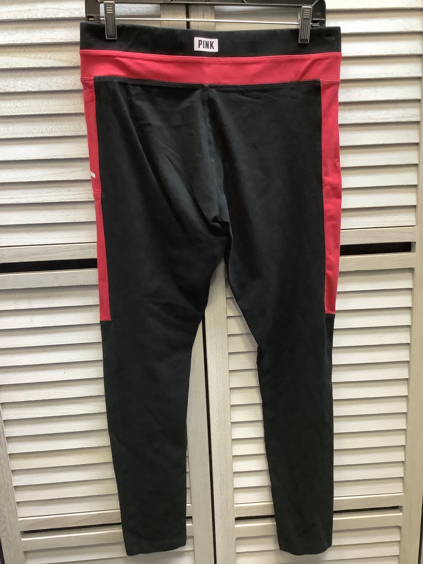 Athletic Leggings By Pink In Black & Pink, Size: L