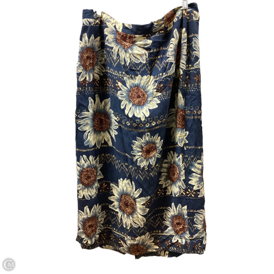 Skirt Midi By Rena Rowan In Floral Print, Size: Xl